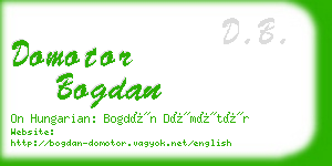 domotor bogdan business card